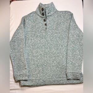 COOFANDY Men’s Pullover Sweater M Green Heathered Knit
